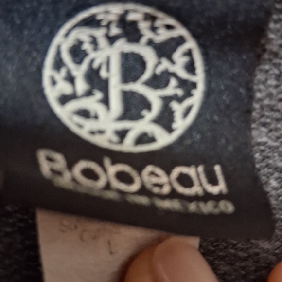 Bobeau Charcoal Gray Women's Sweatshirt Hoodie Size L - Picture 2 of 3